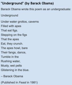 ObamaApe » Aquatic Ape Theory poem by Barack Obama uncovered from 1988 » Human Evolution News » 3