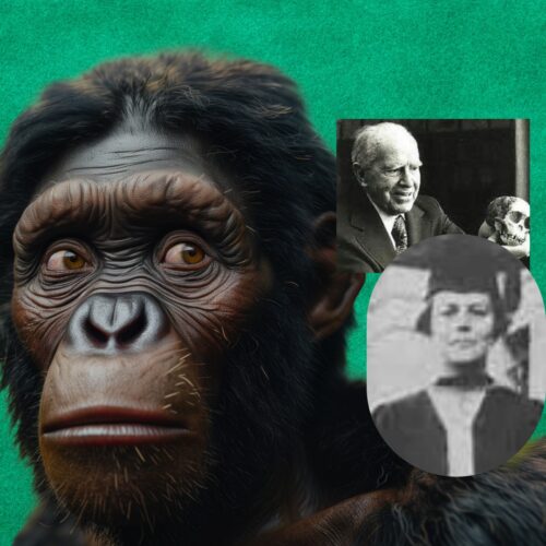 Raymond Dart holding the Taung Child